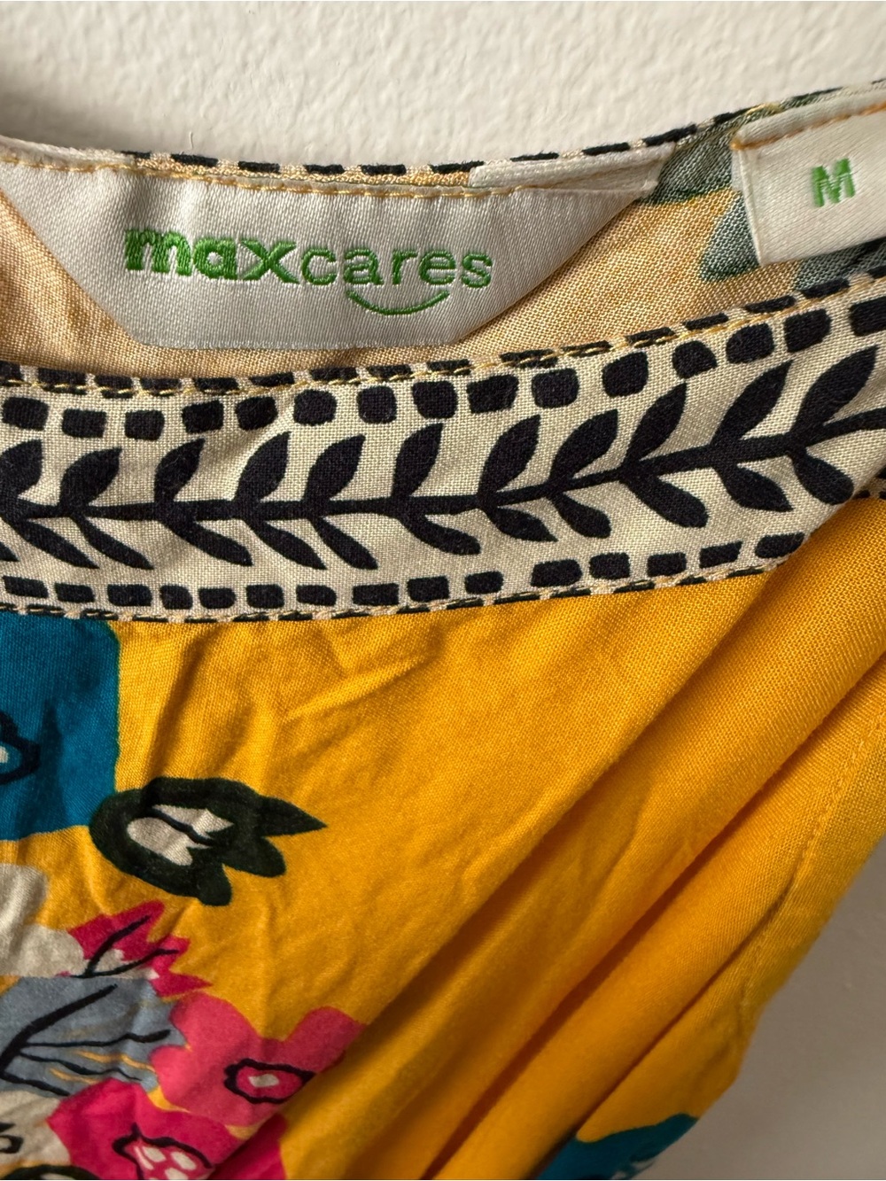 Boho Yellow Floral Asymmetrical Maxi Dress - Picture 6 of 6